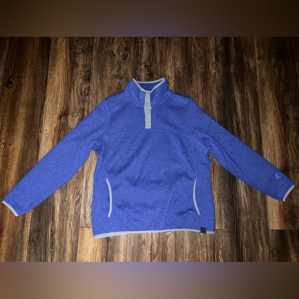 Women’s Size MEDIUM PET LL Bean Fleece Quarter Button Pullover Sweater. - Picture 3 of 6